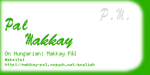 pal makkay business card