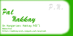 pal makkay business card